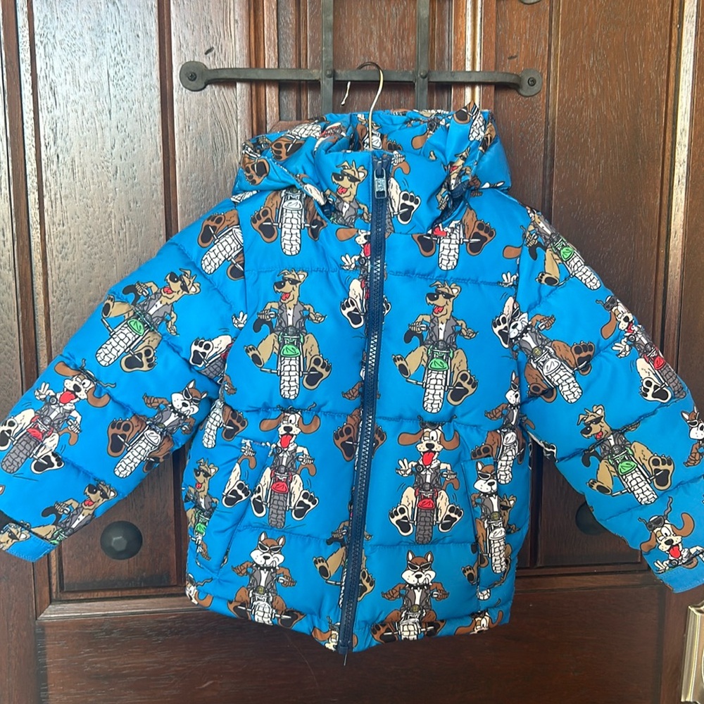 Stella McCartney Kids Doggy Rider Padded Winter Jacket